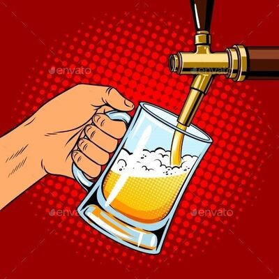 beer-pours-into-glass-from-beer-tap-pop-art-vector