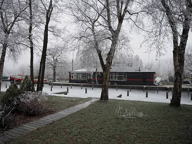 W.V. de Schinkel - Clubhuis in de winter